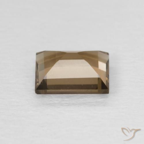 Quartzo Fumê Marrom Quente Natural 0.89ct, baguete, VVS