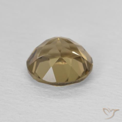 Quartzo Fumê Umber Brown Natural 1.26ct, Redondo, VVS