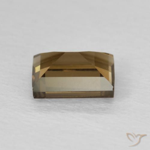 Quartzo Fumê Medium Dark-Brown Natural 0.85ct, baguete, VVS