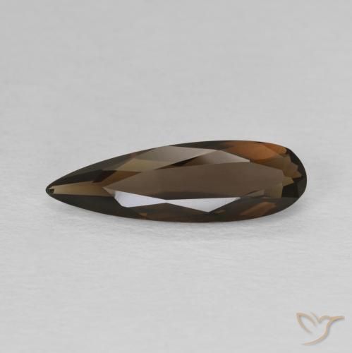 1.75ct Natural Marrom Quartzo Fumê, Formato de pêra, VVS
