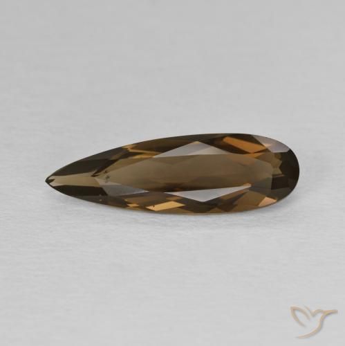 1.67ct Natural Castanho médio Quartzo Fumê, Formato de pêra, VVS