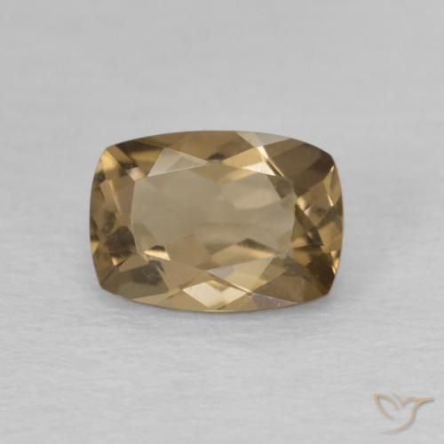 0.90ct Natural Marrom Quente Quartzo Fumê, Almofada, VVS