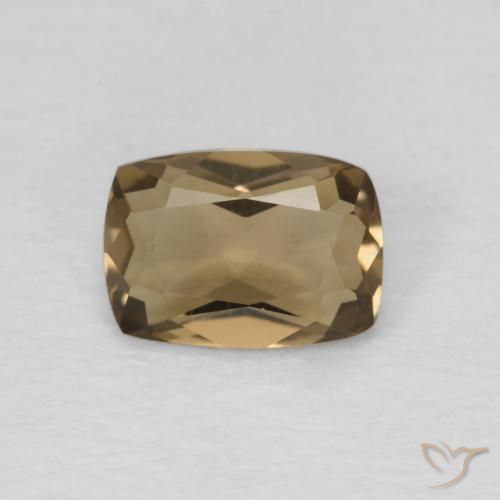 0.81ct Natural Mocha Marrom Quartzo Fumê, Almofada, VVS