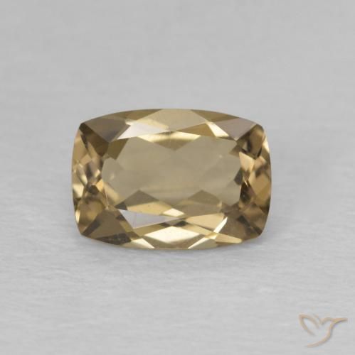 0.81ct Natural Marrom Quente Quartzo Fumê, Almofada, VVS