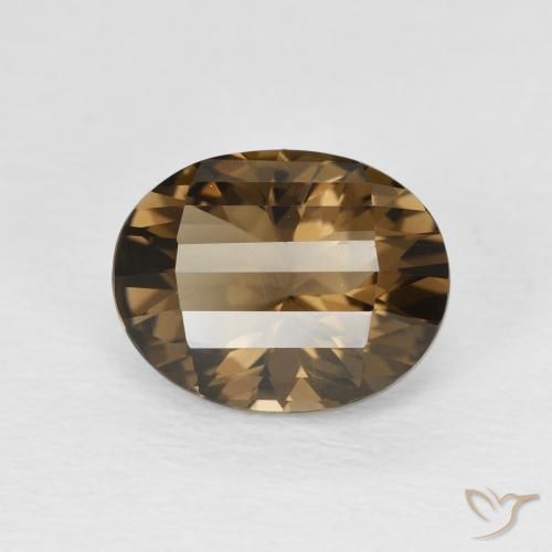 2.58ct Natural Gingerbread Marrom Quartzo Fumê, oval, VVS-VS