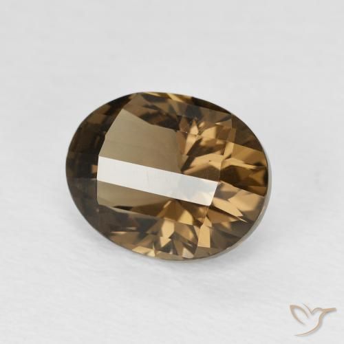 Quartzo Fumê Gingerbread Marrom Natural 2.58ct, oval, VVS-VS