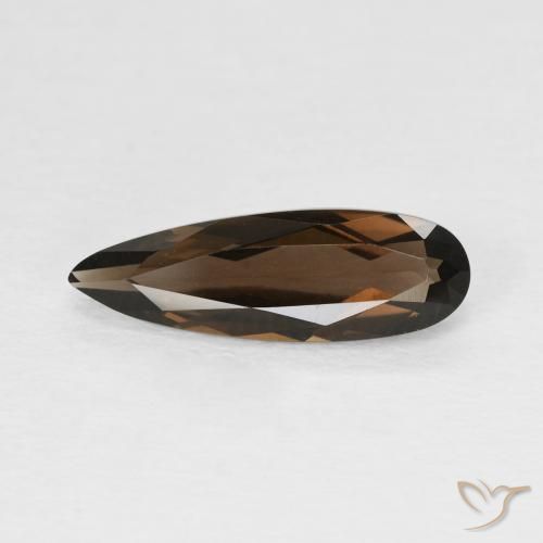 1.75ct Natural Chocolate marrom Quartzo Fumê, Formato de pêra, VVS
