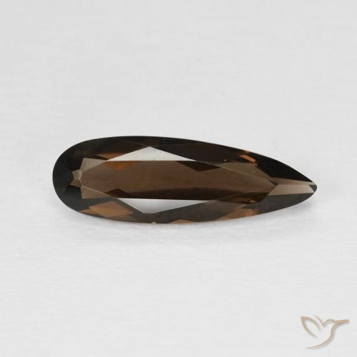 Quartzo Fumê Chocolate marrom Natural 1.75ct, Formato de pêra, VVS