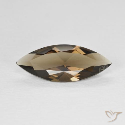2.93ct Natural Marrom Quente Quartzo Fumê, Marquesa, VVS