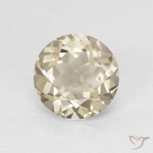 Quartzo Fumê Medium Light-Brown Natural 1.22ct, Corte Redondo, VVS-VS