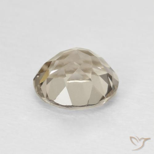 Quartzo Fumê Medium Light-Brown Natural 1.22ct, Corte Redondo, VVS-VS