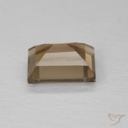 Quartzo Fumê Marrom claro Natural 0.89ct, baguete, VVS