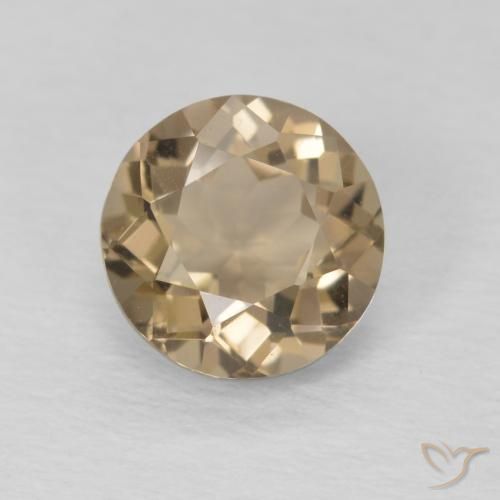 1.21ct Natural madeira marrom Quartzo Fumê, Redondo, VVS