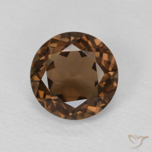 1.20ct Natural Castanho médio Quartzo Fumê, Redondo, VVS