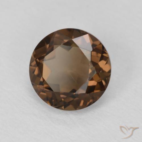 Quartzo Fumê Castanho médio Natural 1.20ct, Redondo, VVS