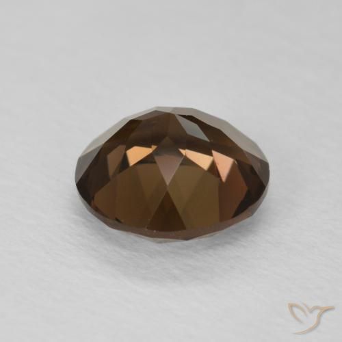 Quartzo Fumê Castanho médio Natural 1.20ct, Redondo, VVS