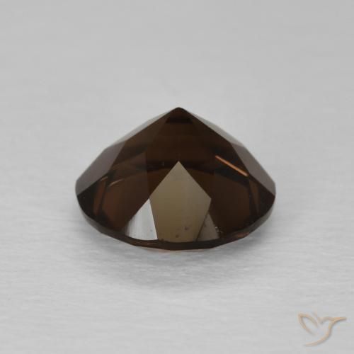 Quartzo Fumê Marrom escuro Natural 1.09ct, Redondo, VVS