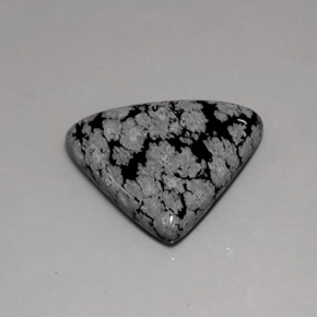 Obsidiana floco de neve multicolorido natural 17,24ct, trillion, opaco