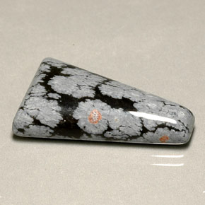 Obsidiana floco de neve multicolorido natural 14,82ct, forma extravagante, opaco