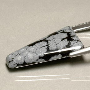 Obsidiana floco de neve multicolorido natural 14,82ct, forma extravagante, opaco