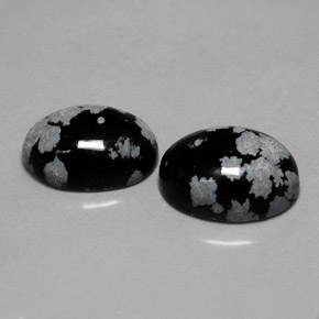 Pedras preciosas de obsidiana floco de neve multicolorido natural de  ct, corte oval, opaco
