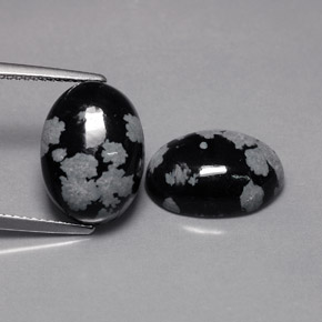 Pedras preciosas de obsidiana floco de neve multicolorido natural de  ct, corte oval, opaco