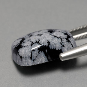 Obsidiana floco de neve multicolorido natural 7,03ct, almofada cortada, opaco