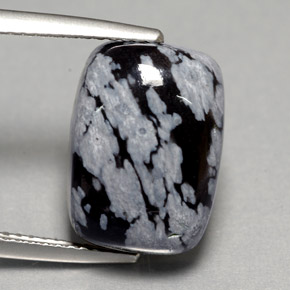 Obsidiana floco de neve multicolorido natural 7,06ct, almofada cortada, opaco