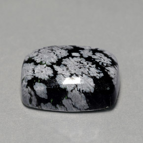Obsidiana floco de neve multicolorido natural 6,92ct, almofada cortada, opaco