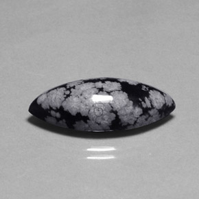 Obsidiana floco de neve multicolorido natural 10,16ct, marquise, opaco