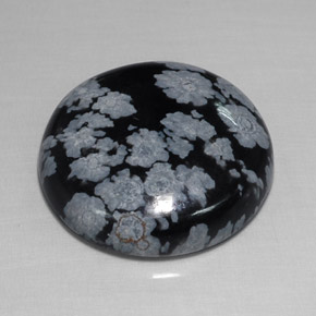 Obsidiana floco de neve multicolorido natural 15,77ct, corte redondo, opaco