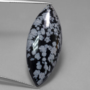 Obsidiana floco de neve multicolorido natural 21,50ct, marquise, opaco