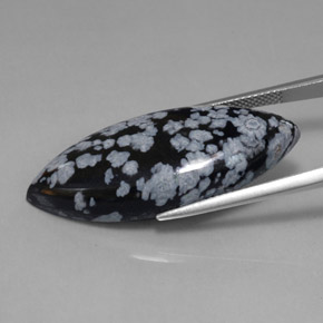 Obsidiana floco de neve multicolorido natural 21,50ct, marquise, opaco