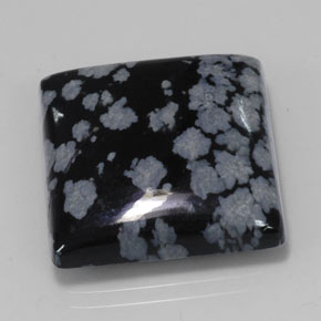 Obsidiana floco de neve multicolorido natural 20,43ct, quadrado, opaco