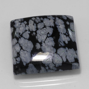 Obsidiana floco de neve multicolorido natural 22,48ct, quadrado, opaco