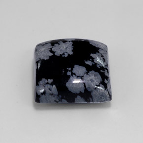 Obsidiana floco de neve multicolorido natural 11,74ct, quadrado, opaco