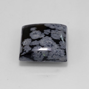 Obsidiana floco de neve multicolorido natural 10,81ct, quadrado, opaco