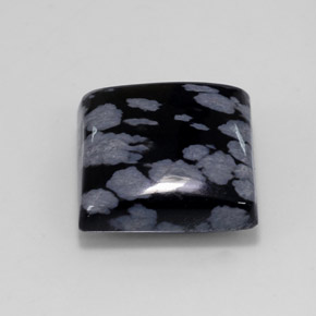Obsidiana floco de neve multicolorido natural 11,53ct, quadrado, opaco