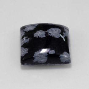 Obsidiana floco de neve multicolorido natural 11,46ct, quadrado, opaco