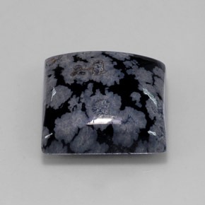 Obsidiana floco de neve multicolorido natural 11,21ct, quadrado, opaco