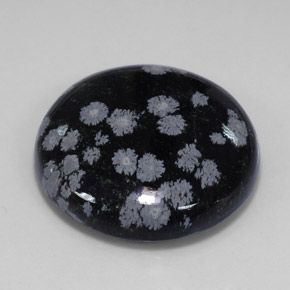 Obsidiana floco de neve multicolorido natural 25,71ct, corte redondo, opaco