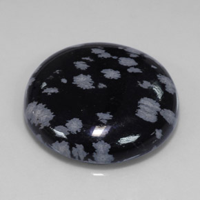 Obsidiana floco de neve multicolorido natural 26,06ct, corte redondo, opaco