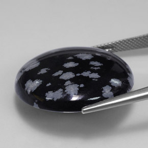 Obsidiana floco de neve multicolorido natural 26,06ct, corte redondo, opaco