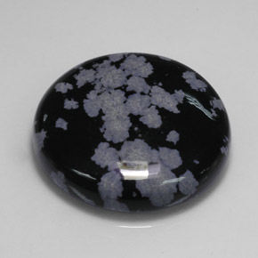 Obsidiana floco de neve multicolorido natural 26,71ct, corte redondo, opaco