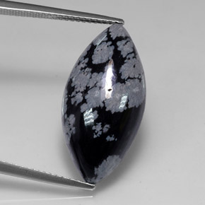 Obsidiana floco de neve multicolorido natural 10,55ct, marquise, opaco