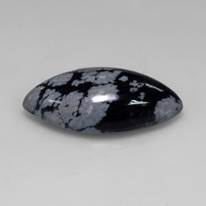 Obsidiana floco de neve multicolorido natural 10,55ct, marquise, opaco