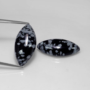 Pedras preciosas de obsidiana floco de neve multicolorido natural de  ct, marquise, opaco