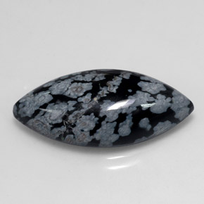 Obsidiana floco de neve multicolorido natural 9,88ct, marquise, opaco