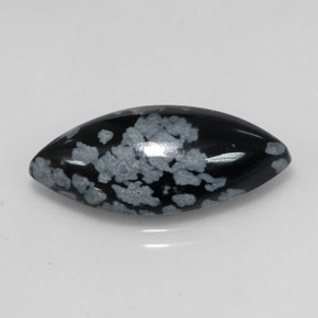Obsidiana floco de neve multicolorido natural 9,82ct, marquise, opaco