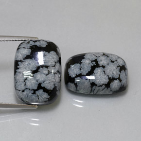 Pedras preciosas de obsidiana floco de neve multicolorido natural de  ct, almofada cortada, opaco